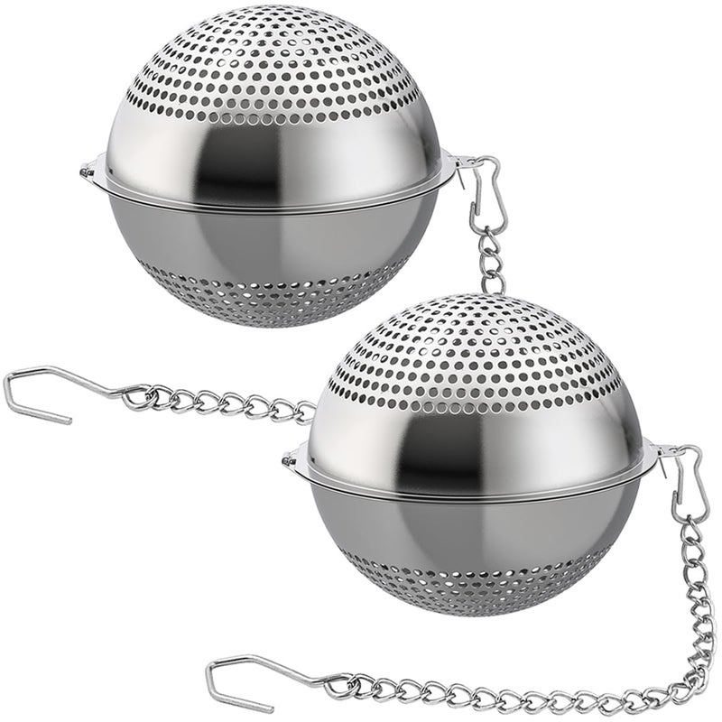 Lyxa SR 2 Pack Food Grade 304 Stainless Steel Mesh Tea Ball 2.1 Inch Tea Infuser Strainer Filter Diffuser for Loose Tea - Image 1
